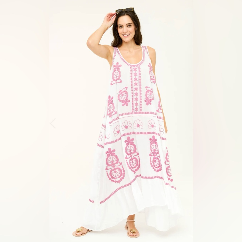 Hiho Embroidered Maxi Dress NWT Size S/M